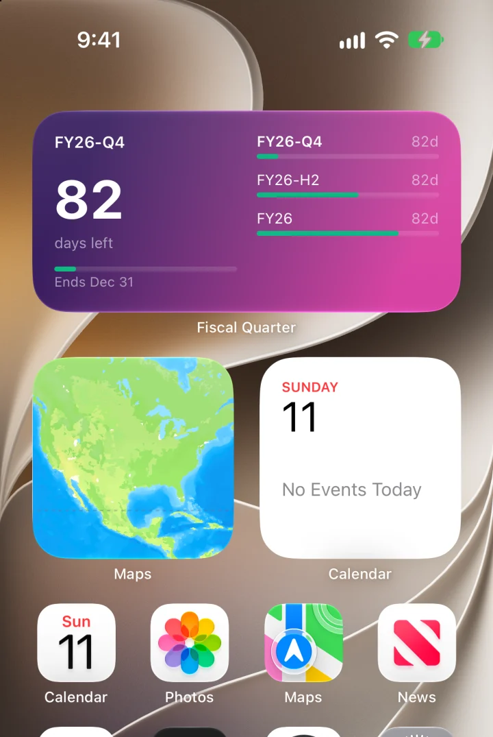 The same medium widget on a purple-to-pink gradient background.